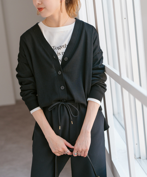 Spick & Span（スピックアンドスパン）の「《追加》18Gカーディガン（カーディガン/ボレロ・レディース・ブラック/イエロー系その他/ブラウン/レッド/チャコールグレー・FREE）」の18枚目の写真