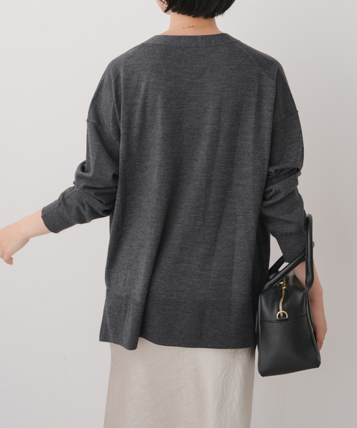 Spick & Span（スピックアンドスパン）の「《追加》18Gカーディガン（カーディガン/ボレロ・レディース・ブラック/イエロー系その他/ブラウン/レッド/チャコールグレー・FREE）」の20枚目の写真