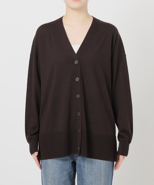 Spick & Span（スピックアンドスパン）の「《追加》18Gカーディガン（カーディガン/ボレロ・レディース・ブラック/イエロー系その他/ブラウン/レッド/チャコールグレー・FREE）」の6枚目の写真