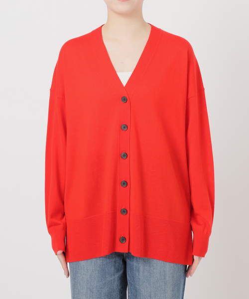 Spick & Span（スピックアンドスパン）の「《追加》18Gカーディガン（カーディガン/ボレロ・レディース・ブラック/イエロー系その他/ブラウン/レッド/チャコールグレー・FREE）」の9枚目の写真