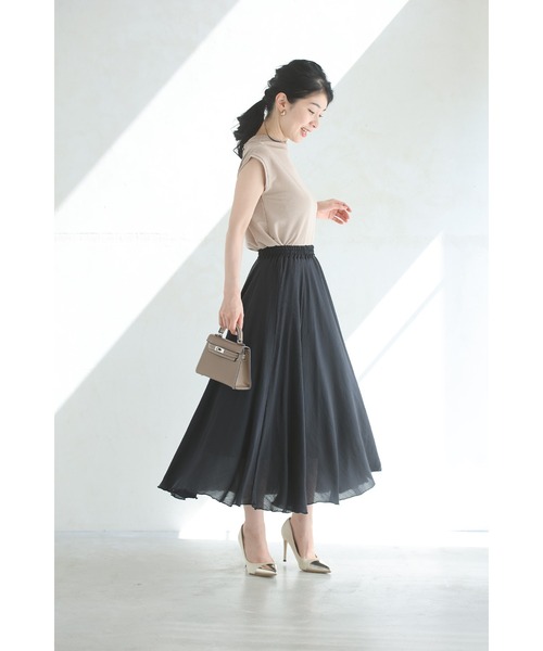 cawaii(カワイイ)の「あなたは何色? 涼しく快適! ふわスカ(スカート・レディース・グリーン/ライム/ピンク/ダークブルー/ブラック/ブルー・S~M/L~LL)」の9枚目の写真