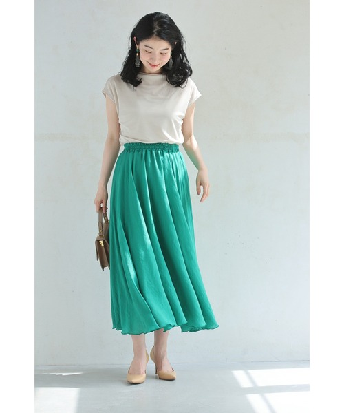 cawaii(カワイイ)の「あなたは何色? 涼しく快適! ふわスカ(スカート・レディース・グリーン/ライム/ピンク/ダークブルー/ブラック/ブルー・S~M/L~LL)」の16枚目の写真
