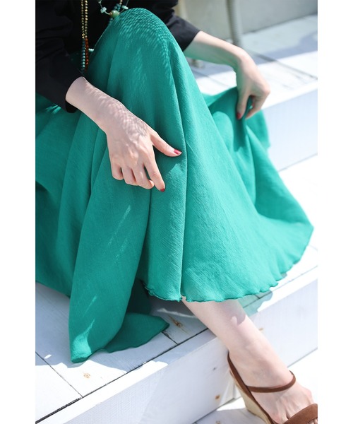 cawaii(カワイイ)の「あなたは何色? 涼しく快適! ふわスカ(スカート・レディース・グリーン/ライム/ピンク/ダークブルー/ブラック/ブルー・S~M/L~LL)」の18枚目の写真