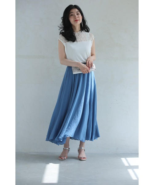 cawaii(カワイイ)の「あなたは何色? 涼しく快適! ふわスカ(スカート・レディース・グリーン/ライム/ピンク/ダークブルー/ブラック/ブルー・S~M/L~LL)」の10枚目の写真