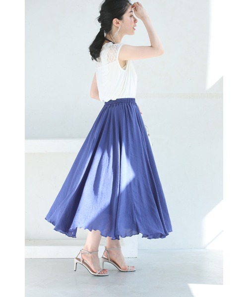 cawaii(カワイイ)の「あなたは何色? 涼しく快適! ふわスカ(スカート・レディース・グリーン/ライム/ピンク/ダークブルー/ブラック/ブルー・S~M/L~LL)」の21枚目の写真