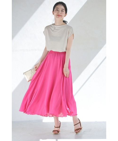 cawaii(カワイイ)の「あなたは何色? 涼しく快適! ふわスカ(スカート・レディース・グリーン/ライム/ピンク/ダークブルー/ブラック/ブルー・S~M/L~LL)」の22枚目の写真