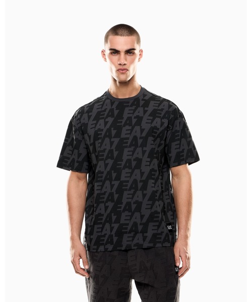 tシャツ 「エンポリオ アルマーニ EA7」Logo Series クルーネックTシャツ ASV オーガニックコットン混紡 レディース エンポリオ アルマーニ EA7】ASV Logo Series クルーネックT