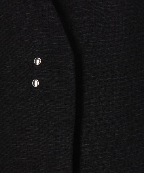 MICO COULIER（ミコクリエ）の「イージーケアリネンベスト（ノーカラージャケット・レディース・ダークネイビー/ベージュ/キナリ・38）」の20枚目の写真