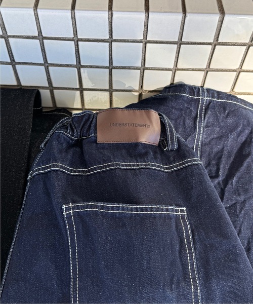 UNDERSTATEMENTs(アンダーステイトメント)の「【ユニセックス】ブラスト加工バルーン切り替えデニムパンツ(デニムパンツ・レディース・ブラック/インディゴブルー・SMALL/LARGE/MEDIUM)」の4枚目の写真