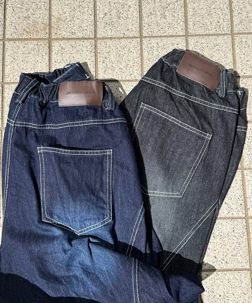 UNDERSTATEMENTs(アンダーステイトメント)の「【ユニセックス】ブラスト加工バルーン切り替えデニムパンツ(デニムパンツ・レディース・ブラック/インディゴブルー・SMALL/LARGE/MEDIUM)」の5枚目の写真