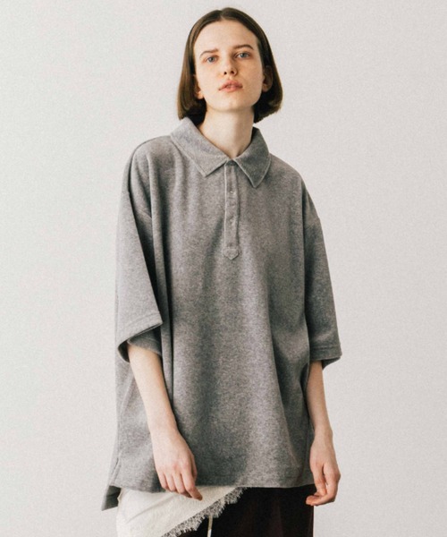 ポロシャツ ポロ COTTON VELOUR OVER POLO/コットンベロアオーバーポロ レディース COTTON VELOUR OVER POLO/コットンベロアオーバーポロ