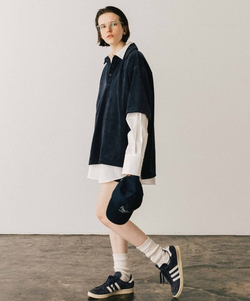 トップス CREDONA COTTON VELOUR OVER POLO CREDONA（クレドナ）の「COTTON VELOUR OVER POLO/コットンベロア