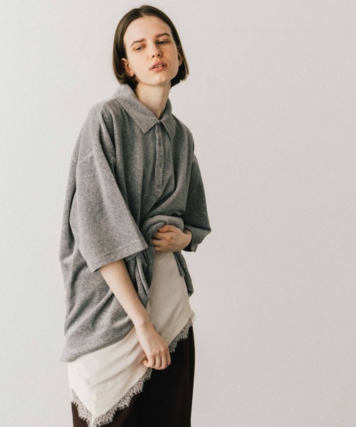 クレドナ　ポロシャツ ポロ COTTON VELOUR OVER POLO COTTON VELOUR OVER POLO/コットンベロアオーバーポロ