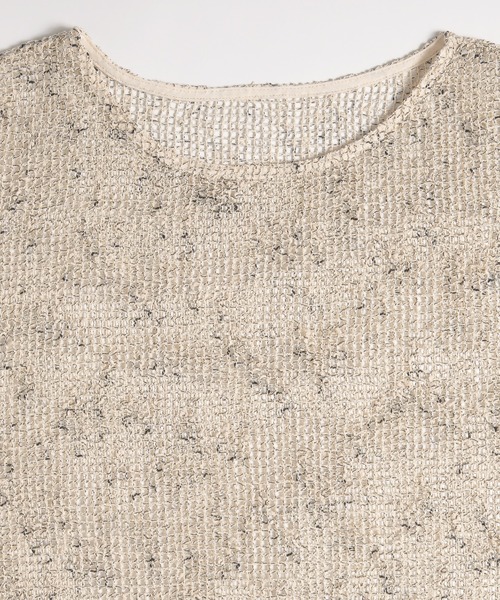 MUHET(ミュエータ)の「melange mesh sheer pullover / メランジメッシュシアートップス(Tシャツ/カットソー・レディース・ブラック/ベージュ・FREE)」の5枚目の写真