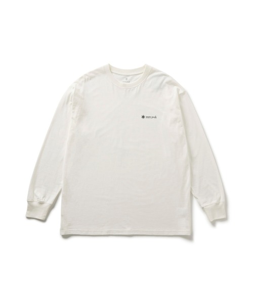 Snow Peak（スノーピーク）の「Snow Peak / Soft Cotton Relaxed Logo L/S T-Shirt ソフトコットン リラックスロゴ ロング Tシャツ（Tシャツ/カットソー・メンズ・ホワイト/ブラック/オレンジ・1/S/M/L/XL/XXL）」の16枚目の写真