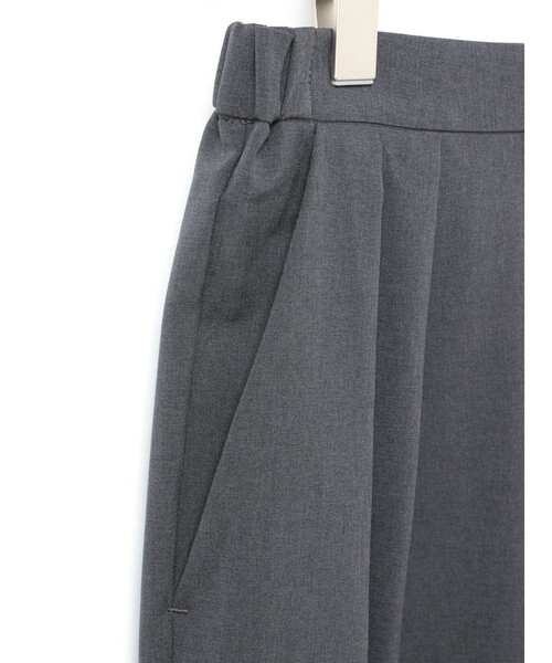 MidiUmi（ミディウミ）の「MidiUmi ワイドスラックスパンツ（その他パンツ・レディース・グレー/チャコールグレー/ブラック・FREE）」の12枚目の写真