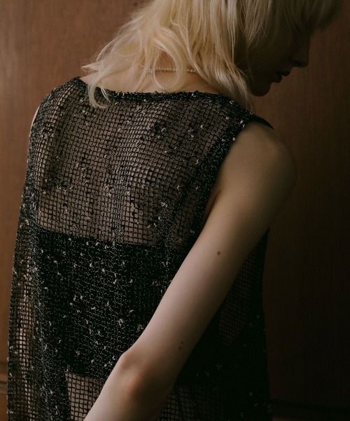 BAYFLOW（ベイフロー）の「【EF(エフ)】ネップメッシュドレス（WOMEN）（ワンピース・レディース・ブラック/カーキ・FREE）」の22枚目の写真