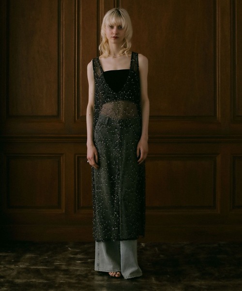 BAYFLOW（ベイフロー）の「【EF(エフ)】ネップメッシュドレス（WOMEN）（ワンピース・レディース・ブラック/カーキ・FREE）」の20枚目の写真