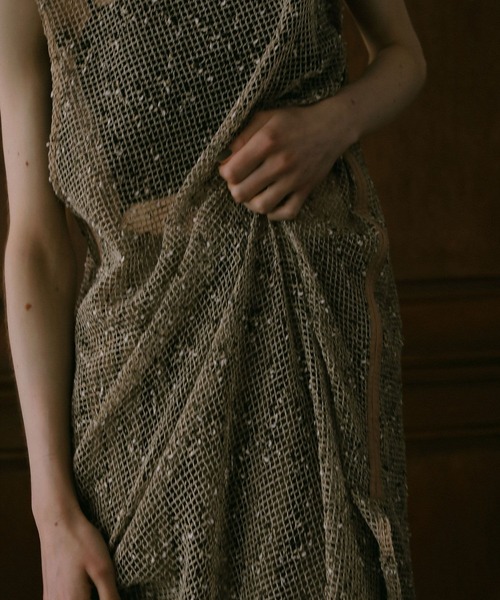 BAYFLOW（ベイフロー）の「【EF(エフ)】ネップメッシュドレス（WOMEN）（ワンピース・レディース・ブラック/カーキ・FREE）」の16枚目の写真