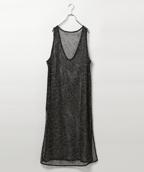 BAYFLOW（ベイフロー）の「【EF(エフ)】ネップメッシュドレス（WOMEN）（ワンピース・レディース・ブラック/カーキ・FREE）」の11枚目の写真