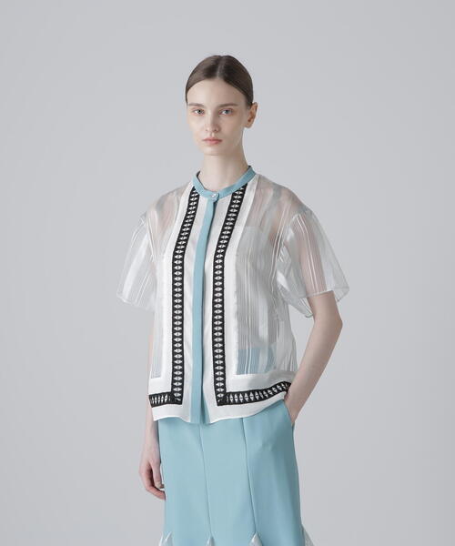 セール】シアーストライプブラウス（シャツ/ブラウス）｜ADORE