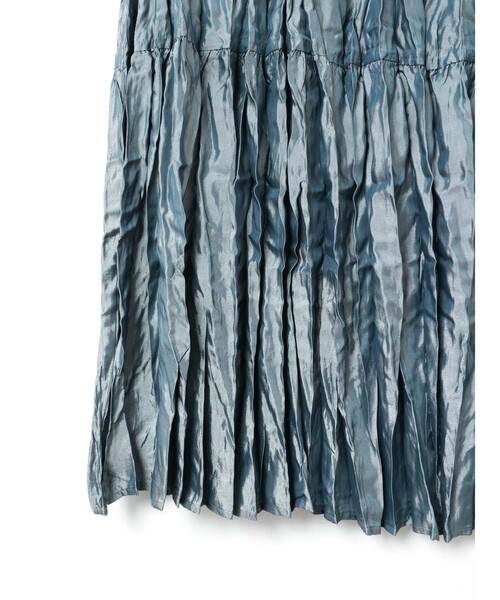 mizuiroind（ミズイロインド）の「mizuiro ind サテンワッシャープリーツスカート（スカート・レディース・グレー/ライトブルー/ブラック・FREE）」の17枚目の写真