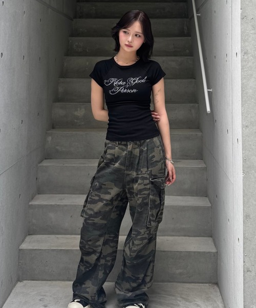 ZIPPER CLUB(ZIPPER CLUB ジッパークラブ)の「Edge letter Tshirt(Tシャツ/カットソー・レディース・ホワイト/ブラック・LARGE/MEDIUM/SMALL)」の16枚目の写真