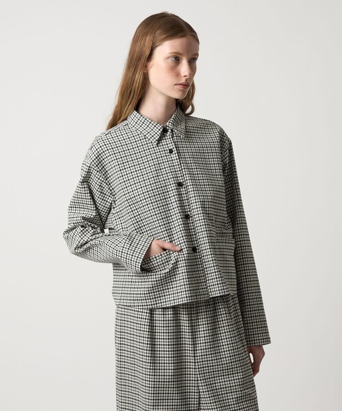 Steven Alan(スティーブンアラン)の「<Steven Alan>ハウンドトゥース シャツ(シャツ/ブラウス・レディース・オフホワイト/モカ・S/M)」の1枚目の写真