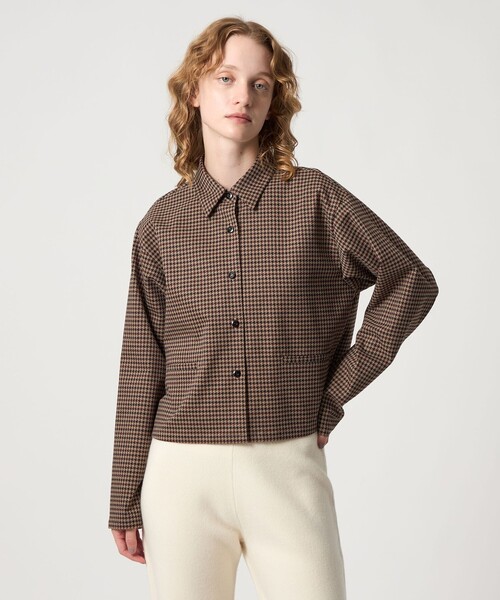Steven Alan(スティーブンアラン)の「<Steven Alan>ハウンドトゥース シャツ(シャツ/ブラウス・レディース・オフホワイト/モカ・S/M)」の2枚目の写真
