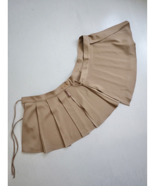JUMELLE(ジュメロ)の「wrap pleats skirt(スカート・レディース・グレー/ベージュ・MEDIUM)」の6枚目の写真