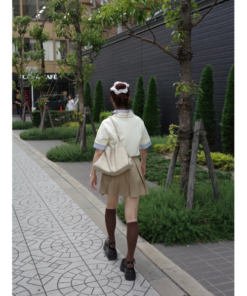 JUMELLE(ジュメロ)の「wrap pleats skirt(スカート・レディース・グレー/ベージュ・MEDIUM)」の12枚目の写真