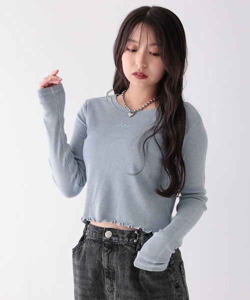 repipi armario（レピピ アルマリオ）の「A.Washリブインナー（Tシャツ/カットソー・キッズ・ブラック系/ブルー系/ブラウン系/ホワイト系・MEDIUM/LARGE/SMALL）」の4枚目の写真