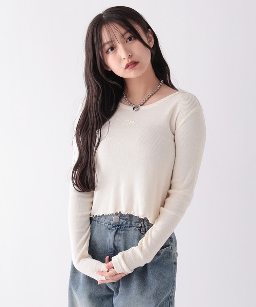 repipi armario（レピピ アルマリオ）の「A.Washリブインナー（Tシャツ/カットソー・キッズ・ブラック系/ブルー系/ブラウン系/ホワイト系・MEDIUM/LARGE/SMALL）」の10枚目の写真