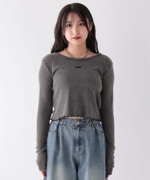 repipi armario（レピピ アルマリオ）の「A.Washリブインナー（Tシャツ/カットソー・キッズ・ブラック系/ブルー系/ブラウン系/ホワイト系・MEDIUM/LARGE/SMALL）」の18枚目の写真