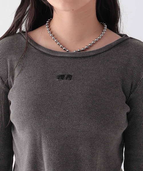 repipi armario（レピピ アルマリオ）の「A.Washリブインナー（Tシャツ/カットソー・キッズ・ブラック系/ブルー系/ブラウン系/ホワイト系・MEDIUM/LARGE/SMALL）」の21枚目の写真