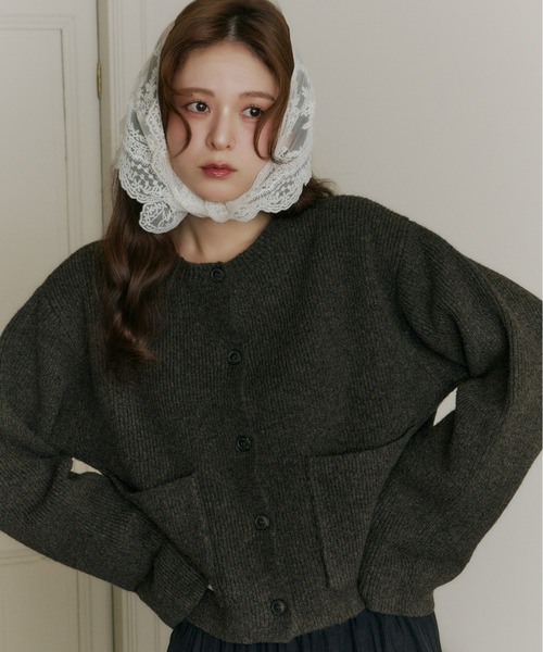 Olu.（オルドット）の「ボアカラーポケットカーディガン（カーディガン