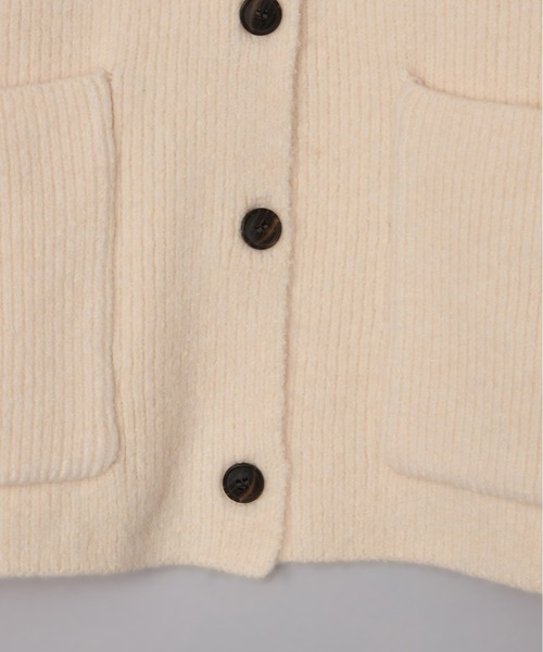 ボアカラーポケットカーディガン（カーディガン/ボレロ）｜Olu