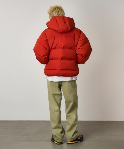 Gramicci(グラミチ)の「DOWN PUFFER HOODED JACKET|ダウンパファーフーデッドジャケット(ダウンジャケット/コート・メンズ・その他/レッド/ブラック/ブラウン・XL/XS/XXL/S/M/L)」の9枚目の写真
