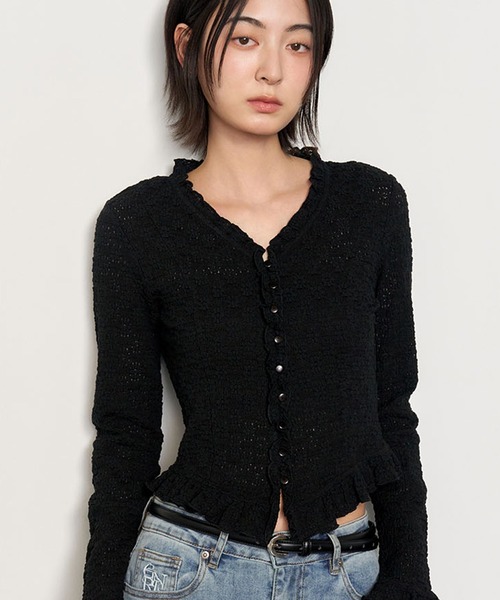 GENERAL IDEA(ジェネラルアイデア)の「GENERAL IDEA/ジェネラルアイディア lace frill blouse ブラウス(シャツ/ブラウス・レディース・ブラック/ホワイト・L/S/M)」の16枚目の写真