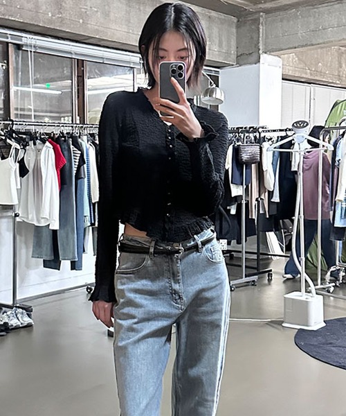 GENERAL IDEA(ジェネラルアイデア)の「GENERAL IDEA/ジェネラルアイディア lace frill blouse ブラウス(シャツ/ブラウス・レディース・ブラック/ホワイト・L/S/M)」の21枚目の写真