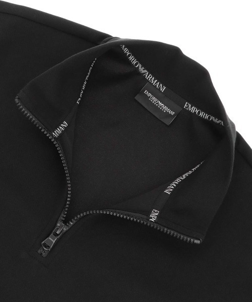 EMPORIO ARMANI STRECH PIQUET TERRY HALFZIP SWEATSHIRT ハーフジップ