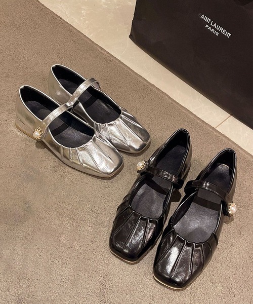shoes365（シューズスリーシックスファイヴ）の「クラシックメリージェーン（パンプス・レディース・ブラック/シルバー・23.0cm/23.5cm/24.0cm/24.5cm/25.0cm）」の12枚目の写真