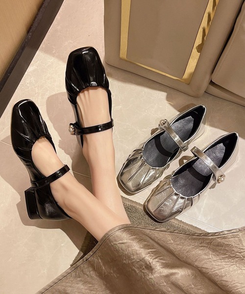 shoes365（シューズスリーシックスファイヴ）の「クラシックメリージェーン（パンプス・レディース・ブラック/シルバー・23.0cm/23.5cm/24.0cm/24.5cm/25.0cm）」の6枚目の写真