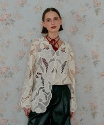 mysty woman | パッチワークレースシャツカーディガン 581471(シャツ/ブラウス)