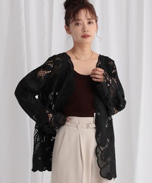 mysty woman | パッチワークレースシャツカーディガン 581471(シャツ/ブラウス)