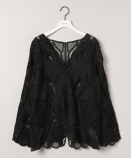 mysty woman（ミスティウーマン）の「パッチワークレースシャツカーディガン 581471（シャツ/ブラウス・レディース・ブラック/ブラウン/アイボリー・FREE）」の20枚目の写真