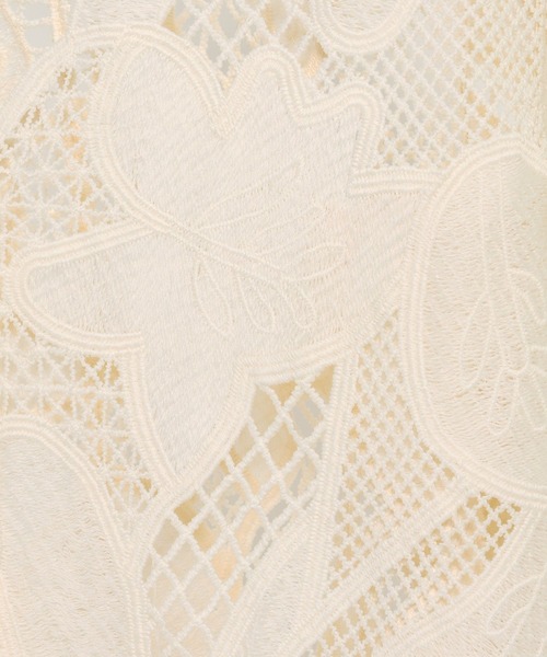 mysty woman（ミスティウーマン）の「パッチワークレースシャツカーディガン 581471（シャツ/ブラウス・レディース・ブラック/ブラウン/アイボリー・FREE）」の22枚目の写真