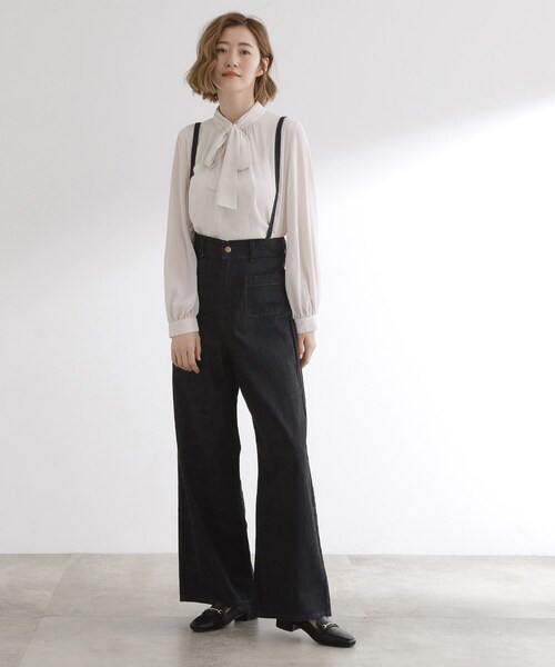 grove（グローブ）の「【Lee×grove別注】SAILOR STRAP DENIM（デニムパンツ・レディース・ブルー系その他/ネイビー・01/02/03）」の2枚目の写真