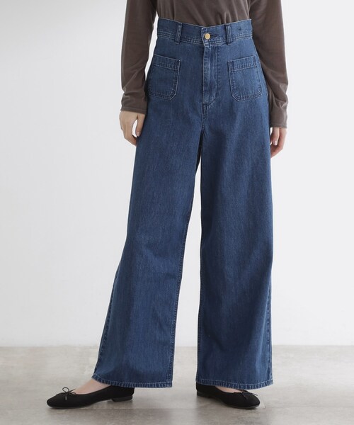 grove（グローブ）の「【Lee×grove別注】SAILOR STRAP DENIM（デニムパンツ・レディース・ブルー系その他/ネイビー・01/02/03）」の3枚目の写真