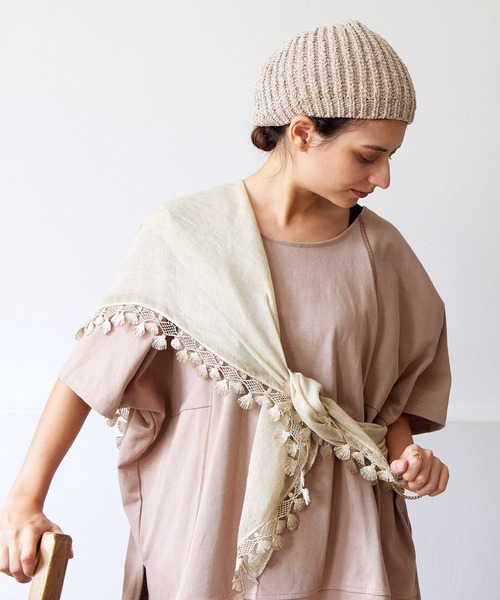 チャイハネ(チャイハネ)の「【チャイハネ】モールニットベレー帽(ハンチング/ベレー帽・レディース・ベージュ/ブラック/グレー/グリーン・FREE)」の16枚目の写真